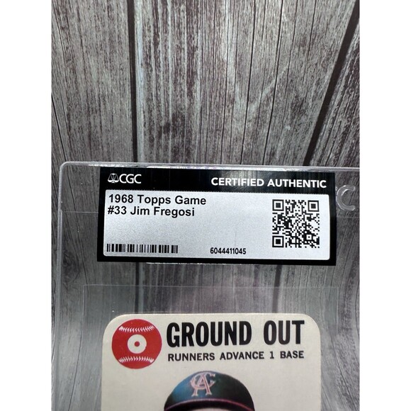1968 Topps - Game Jim Fregosi #33 California Angels Ground Out CGC Authentic - Picture 2 of 9